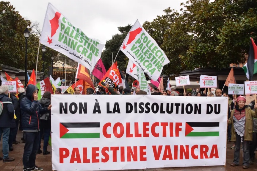 Contre la dissolution du Collectif Palestine Vaincra ! Contre les dissolutions, les §129a et 129b et le Codice Rocco !